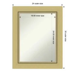 Landon Gold Non-Beveled Bathroom Wall Mirror -Home Decor Shop GUEST 5a9c1437 d265 48a2 84f6 d7f1ced07df8