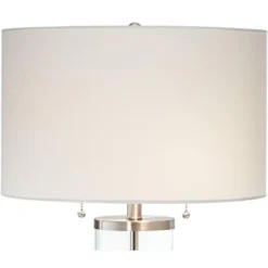 Possini Euro Design Fritz Modern Table Lamps 26 1/2" High Set Of 2 Silver Clear Glass With USB And AC Power Outlet In Base Drum Shade For Bedroom Desk 15 Possini Euro Design Fritz Modern Table Lamps 26 1/2" High Set Of 2 Silver Clear Glass With USB And AC Power Outlet In Base Drum Shade For Bedroom Desk -Home Decor Shop GUEST 5cdb1959 336d 4d28 80b8 7fd77310c8d7