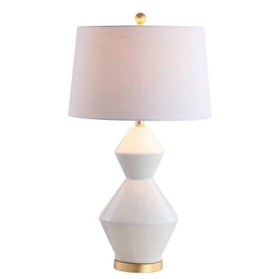 29" Ceramic Alba Geometric Table Lamp (Includes Energy Efficient Light Bulb) - JONATHAN Y 6 29" Ceramic Alba Geometric Table Lamp (Includes Energy Efficient Light Bulb) - JONATHAN Y - Image 4