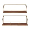 2pc Westland Wood And Metal Floating Wall Shelves Walnut Brown - Kate & Laurel All Things Decor -Home Decor Shop GUEST 5f26e245 3fcd 45b2 9f17 ed5ff8c2ffed