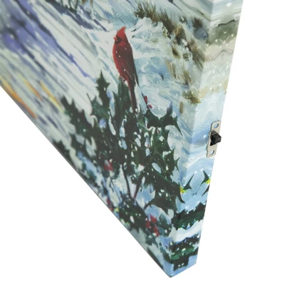 Northlight LED Lighted Fiber Optic Snowy Christmas Village Canvas Wall Art 11.75" X 15.75" 5 Northlight LED Lighted Fiber Optic Snowy Christmas Village Canvas Wall Art 11.75" X 15.75" - Image 3