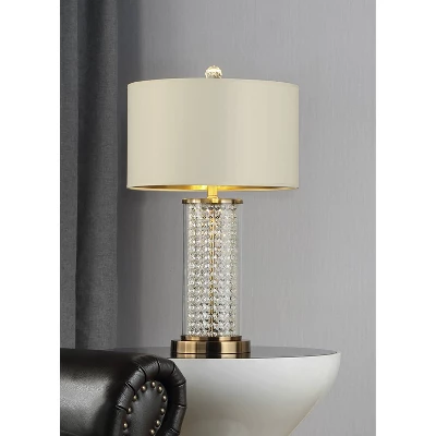 28.75" Traditional Metal Table Lamp With Crystal Accents Gold - Ore International 4 28.75" Traditional Metal Table Lamp With Crystal Accents Gold - Ore International - Image 2