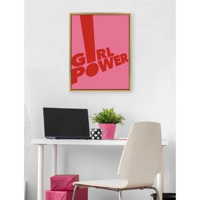 18" X 24" Sylvie Girl Power Framed Canvas Wall Art By Rocket Jack Gold - Kate And Laurel 7 18" X 24" Sylvie Girl Power Framed Canvas Wall Art By Rocket Jack Gold - Kate And Laurel - Image 5