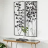 Farmhouse Metal Floral Wall Decor With Black Frame Set Of 2 Black - Olivia & May -Home Decor Shop GUEST 607d3aac 2de4 45a3 b068 79d18c0b4727