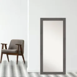 30" X 66" Non-Beveled Rustic Plank Gray Full Length Floor Leaner Mirror - Amanti Art 17 30" X 66" Non-Beveled Rustic Plank Gray Full Length Floor Leaner Mirror - Amanti Art -Home Decor Shop GUEST 608af8c8 7354 4f45 8c07 83ee434dce2e