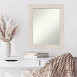 23" X 29" Non-Beveled Hardwood Whitewash Wood Wall Mirror - Amanti Art 13 23" X 29" Non-Beveled Hardwood Whitewash Wood Wall Mirror - Amanti Art -Home Decor Shop GUEST 6100aa15 8e2b 4529 b38d fcd339951487