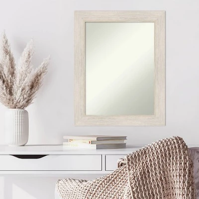 23" X 29" Non-Beveled Hardwood Whitewash Wood Wall Mirror - Amanti Art 7 23" X 29" Non-Beveled Hardwood Whitewash Wood Wall Mirror - Amanti Art - Image 5