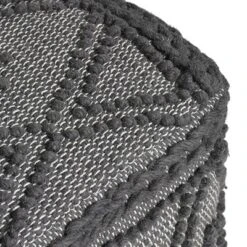 Fossa Boho Handcrafted Fabric Cube Pouf Charcoal - Christopher Knight Home -Home Decor Shop GUEST 612ec7fa 76dd 47d2 8798 e43d2eb1ed42