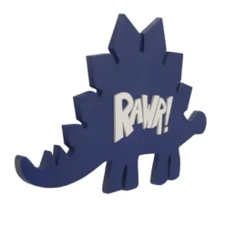 Home Decor Shop 29 Little Love By NoJo Dinosaur Shaped Wall Decor - Rawr Blue & White Wood