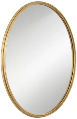 Uttermost Trebuchet Round Vanity Decorative Wall Mirror Modern Metallic Gold Leaf Frame 34" Wide For Bathroom Bedroom Living Room Home Office Entryway 12 Uttermost Trebuchet Round Vanity Decorative Wall Mirror Modern Metallic Gold Leaf Frame 34" Wide For Bathroom Bedroom Living Room Home Office Entryway -Home Decor Shop GUEST 61c35bd7 614a 4622 8e71 5c844c2b072d