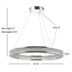 24.7" Crystal/Metal Round Benton Chandelier (Includes Energy Efficient Light Bulb) Silver - JONATHAN Y -Home Decor Shop GUEST 620f6dea fe5a 4732 adde 64fbb27736b6