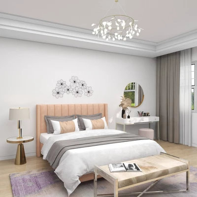 Metal Floral Wire Wall Decor Black - CosmoLiving By Cosmopolitan 5 Metal Floral Wire Wall Decor Black - CosmoLiving By Cosmopolitan - Image 3