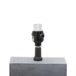 Polystone Table Lamp With Square Shade Gray - Olivia & May -Home Decor Shop GUEST 64571e4a 0dda 433d 9f4b 28e4daf550c8