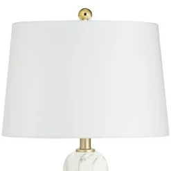 360 Lighting Maceao Modern Table Lamps 28" Tall Set Of 2 White Faux Marble Tapered Drum Shade For Bedroom Living Room Bedside Nightstand Office House 12 360 Lighting Maceao Modern Table Lamps 28" Tall Set Of 2 White Faux Marble Tapered Drum Shade For Bedroom Living Room Bedside Nightstand Office House -Home Decor Shop GUEST 65613512 b89b 482f 9ab2 de93d4f35c82