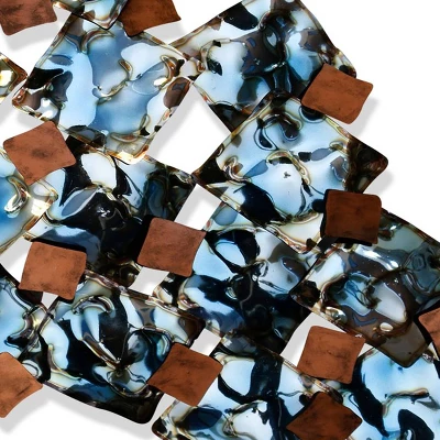 Liquid Lucidity Torched Metal Wall Sculpture Blue - StyleCraft 4 Liquid Lucidity Torched Metal Wall Sculpture Blue - StyleCraft - Image 2