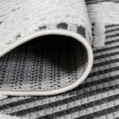 Jazz High-Low Pile Art Deco Geometric Indoor/Outdoor Area Rug - JONATHAN Y 6 Jazz High-Low Pile Art Deco Geometric Indoor/Outdoor Area Rug - JONATHAN Y - Image 4