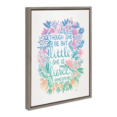18" X 24" Sylvie Little Fierce Lavender And Mint Framed Canvas Wall Art By Cat Coquillette Gray - Kate And Laurel 3 18" X 24" Sylvie Little Fierce Lavender And Mint Framed Canvas Wall Art By Cat Coquillette Gray - Kate And Laurel