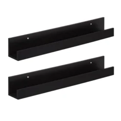 24" X 3.3" 2pc Decorative Wall Shelf Set Black - Uniek -Home Decor Shop GUEST 68908e4c 3daa 41bd 8b93 c316ce39f913