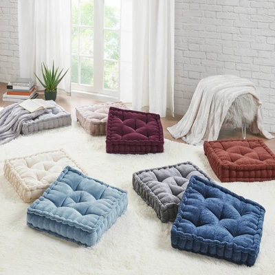 20"x20" Oversize Diah Poly Chenille Square Floor Pillow - Intelligent Design 5 20"x20" Oversize Diah Poly Chenille Square Floor Pillow - Intelligent Design - Image 3
