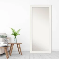 30" X 66" Non-Beveled Ridge White Full Length Floor Leaner Mirror - Amanti Art 16 30" X 66" Non-Beveled Ridge White Full Length Floor Leaner Mirror - Amanti Art -Home Decor Shop GUEST 694631a8 629c 4d55 a0c7 26938a67bf70