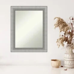 23" X 29" Non-Beveled Elegant Brushed Pewter Wall Mirror - Amanti Art -Home Decor Shop GUEST 6988014b 7e7c 48f6 8f03 dc4745650711