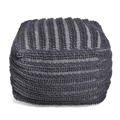 Square Brady Boho Handcrafted Large Fabric Pouf - Christopher Knight Home 9 Square Brady Boho Handcrafted Large Fabric Pouf - Christopher Knight Home - Image 7