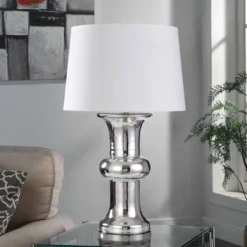 Dann Foley Lifestyle Glass Table Lamp Silver - StyleCraft