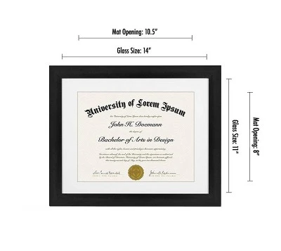 Americanflat Diploma Frame With Tempered Shatter-resistant Glass - Available In A Variety Of Sizes 3 Americanflat Diploma Frame With Tempered Shatter-resistant Glass - Available In A Variety Of Sizes