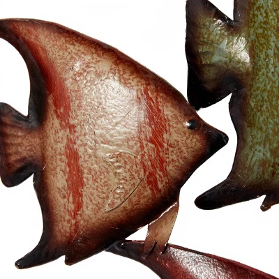 Metal Fish Indoor Outdoor Wall Decor Multi Colored - Olivia & May 7 Metal Fish Indoor Outdoor Wall Decor Multi Colored - Olivia & May - Image 5