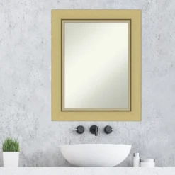Landon Gold Non-Beveled Bathroom Wall Mirror -Home Decor Shop GUEST 6bd6ad32 e7e0 414e 9812 98beac48dc1f