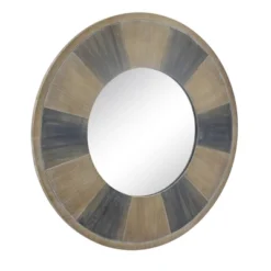 27" Round Rustic Mirror Two Tone - Stonebriar Collection
