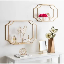 2pc Ciel Modern Glam Metal Wall Shelf Set - Kate & Laurel All Things Decor 10 2pc Ciel Modern Glam Metal Wall Shelf Set - Kate & Laurel All Things Decor -Home Decor Shop GUEST 6e3fdf03 b072 45f2 bf74 2cd171b8d324
