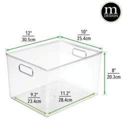 MDesign Plastic Storage Bin With Handles For Home Office - Clear 15 MDesign Plastic Storage Bin With Handles For Home Office - Clear -Home Decor Shop GUEST 70fc183a 3fb5 4cad ab7e cb90cf475c2c