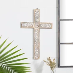 Mango Wood Biblical Carved Cross Wall Decor Brown - Olivia & May -Home Decor Shop GUEST 71e888bd 4f58 471a 8601 af7881a5c52a