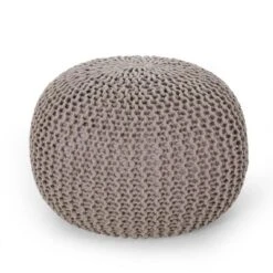 Nahunta Modern Knitted Cotton Round Pouf - Christopher Knight Home 23 Nahunta Modern Knitted Cotton Round Pouf - Christopher Knight Home -Home Decor Shop GUEST 72369791 adf7 48a1 8478 100fb288acd9