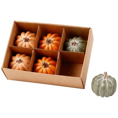 Northlight Set Of 6 Boxed Orange And Green Pumpkin Thanksgiving Decorations 9 Northlight Set Of 6 Boxed Orange And Green Pumpkin Thanksgiving Decorations - Image 7