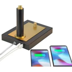 Possini Euro Design Possini Euro Hayven Desk Lamp With Dual USB Ports In Warm Gold With Black -Home Decor Shop GUEST 725eda49 37ef 4e2e 923b 13d892426628