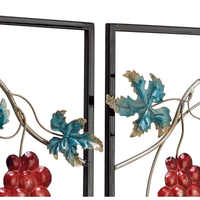 Set Of 2 Metal Wine Wall Decors With Grapes Detailing - Olivia & May 5 Set Of 2 Metal Wine Wall Decors With Grapes Detailing - Olivia & May - Image 3