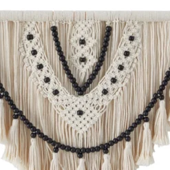 Cotton Macrame Handmade Intricately Weaved Wall Decor With Beaded Fringe Tassels White - Olivia & May -Home Decor Shop GUEST 73918bae 8bbc 432c 8459 83965d4e9c8b