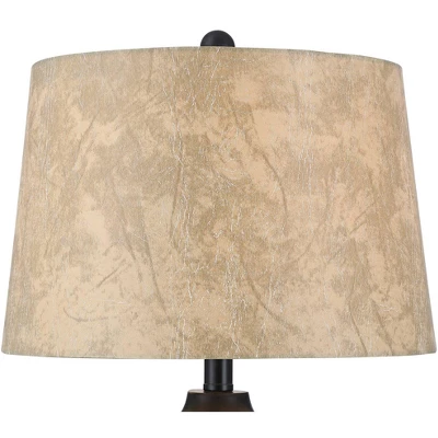 Franklin Iron Works Kaly Rustic Table Lamps With Square Risers 25" High Set Of 2 Oil Rubbed USB Charging Port Bronze Drum Shade For Living Room Desk 3 Franklin Iron Works Kaly Rustic Table Lamps With Square Risers 25" High Set Of 2 Oil Rubbed USB Charging Port Bronze Drum Shade For Living Room Desk