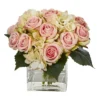 Nearly Natural 9-in Rose And Hydrangea Bouquet Artificial Arrangement In Vase 2 Nearly Natural 9-in Rose And Hydrangea Bouquet Artificial Arrangement In Vase -Home Decor Shop GUEST 74a4b73c 5959 4174 8faf 61ebea9ecd1f