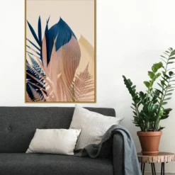 22" X 33" Pastel Jungle Plants 3 By Ian Winstanley Framed Canvas Wall Art Gold - Amanti Art -Home Decor Shop GUEST 76c86669 c95a 428f aa83 af32b227e1ac