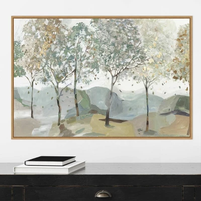 33" X 22" Breezy Landscape Trees I By Allison Pearce Framed Canvas Wall Art Light Brown - Amanti Art 7 33" X 22" Breezy Landscape Trees I By Allison Pearce Framed Canvas Wall Art Light Brown - Amanti Art - Image 5