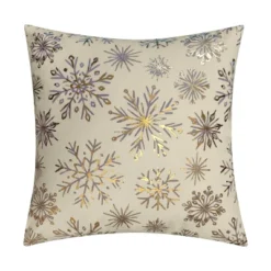 18"x18" Snowflakes Velvet Foil Printed Holiday Square Throw Pillow - Edie@Home 17 18"x18" Snowflakes Velvet Foil Printed Holiday Square Throw Pillow - Edie@Home -Home Decor Shop GUEST 77ffd073 b891 407b bfb6 54eca935383b