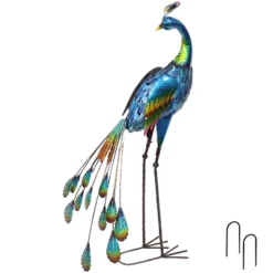 Sunnydaze Decor Sunnydaze Metal Peacock Outdoor Garden Yard Art Statue Sculpture - 34" -Home Decor Shop GUEST 78940580 3ee3 4325 bab5 da90616f5f97