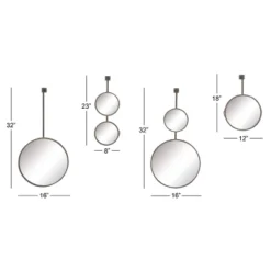 Modern Metal Wall Mirror Set Of 4 Black - Olivia & May 10 Modern Metal Wall Mirror Set Of 4 Black - Olivia & May -Home Decor Shop GUEST 796a3ddd 046d 4c11 8d96 6e42b3d3a3c5