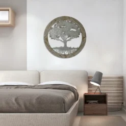 LuxenHome Metal Tree Of Life With Roots Wall Decor With Round Wood Frame 13 LuxenHome Metal Tree Of Life With Roots Wall Decor With Round Wood Frame -Home Decor Shop GUEST 7a68f4e2 fe7d 4e82 8ed3 10466ab25bcb