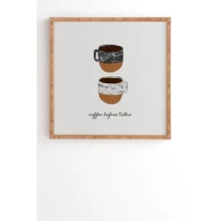 Orara Studio Coffee Before Talkie Bamboo Framed Wall Art - Deny Designs -Home Decor Shop GUEST 7b6742c6 da15 4bb8 a251 dea295155ac9
