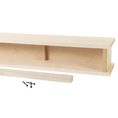 Modern Ember Muirwood Maple Wood Fireplace Mantel Shelf | Elegant Transitional Design With Symmetrical Top & Bottom Molding - Wall Mounted 7 Modern Ember Muirwood Maple Wood Fireplace Mantel Shelf | Elegant Transitional Design With Symmetrical Top & Bottom Molding - Wall Mounted - Image 5