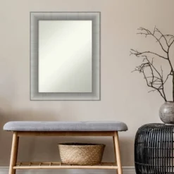 23" X 29" Non-Beveled Elegant Brushed Pewter Wall Mirror - Amanti Art -Home Decor Shop GUEST 7d181bdd 2628 4932 9884 2a493877fbbf